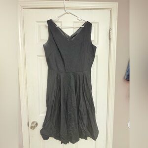 Pinup Couture Black Sleeveless V-Neck Midi Dress